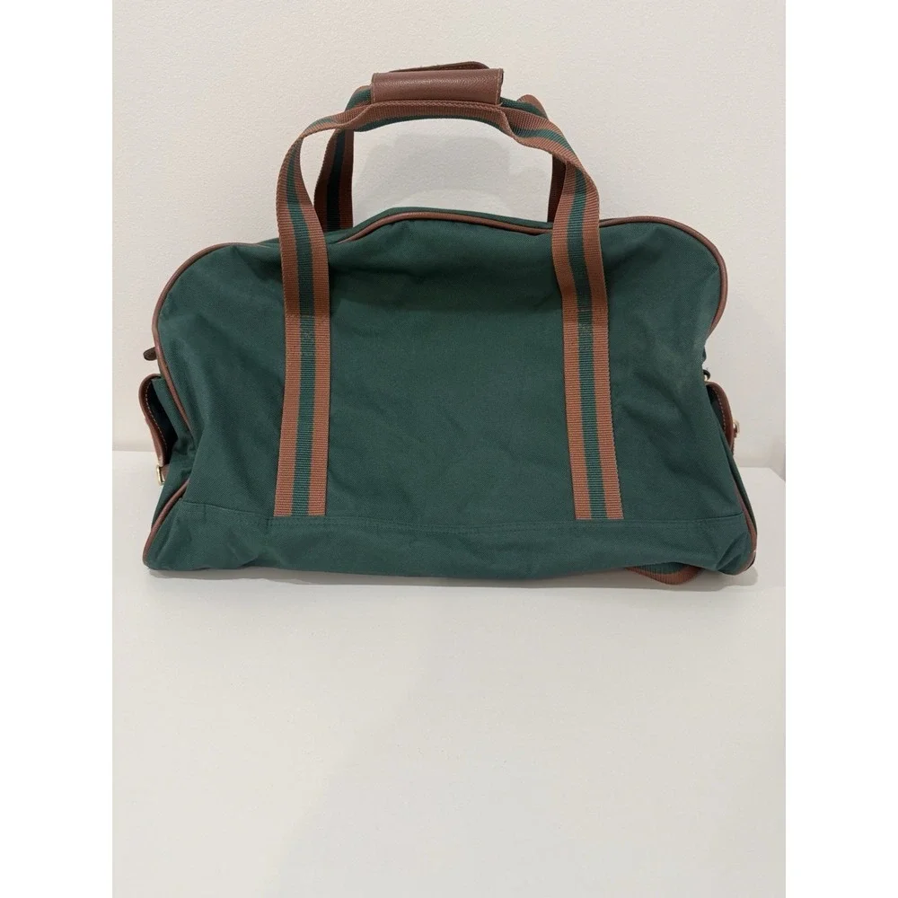 Vintage Polo Ralph Lauren 90s Green Canvas Duffle Weekender Bag